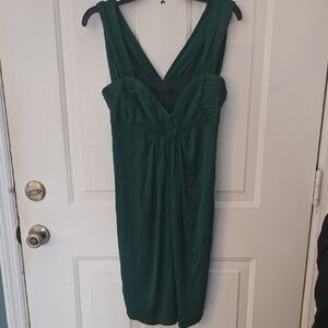 BCBG Sleeveless V-Neck Green Women's Dress